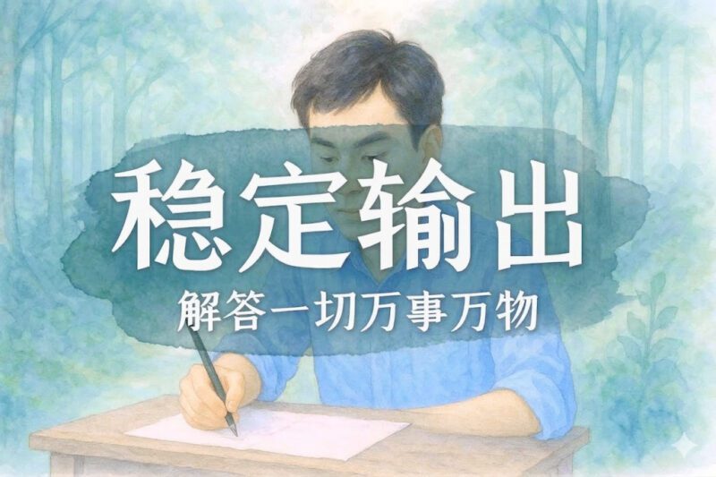 为何不能持续稳定输出｜学生、马征｜2022.04.30-善米