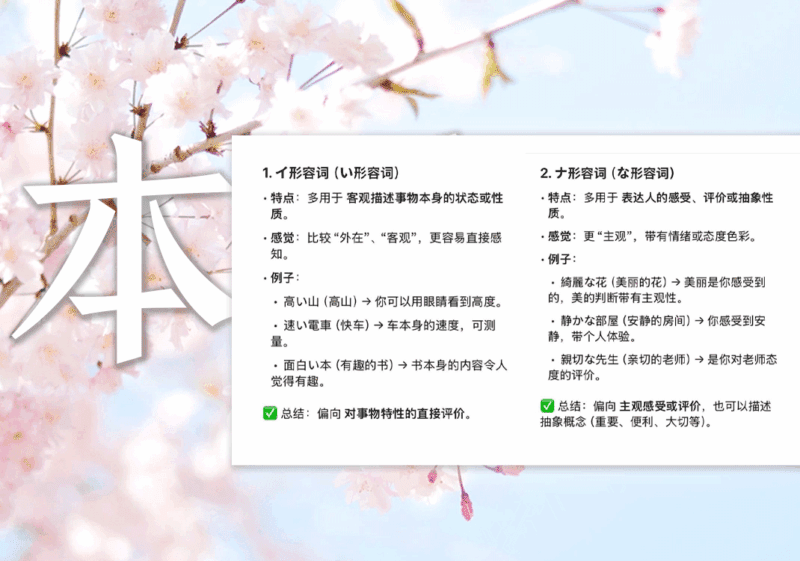 い形容词、な形容词本质-善米